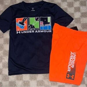 Under Armour Graphic Tee and Vibrant Shorts Set